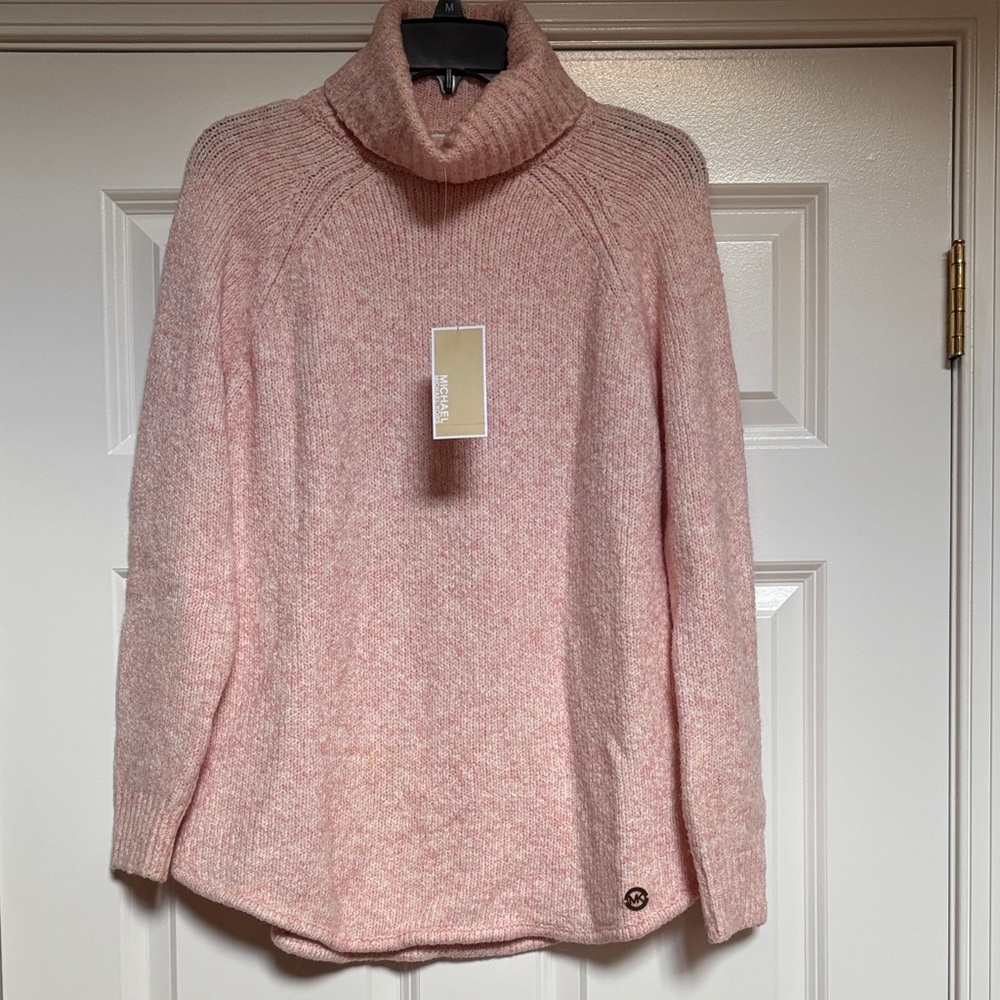 New Michael Kors Soft Pink Turtle Neck Sweater
